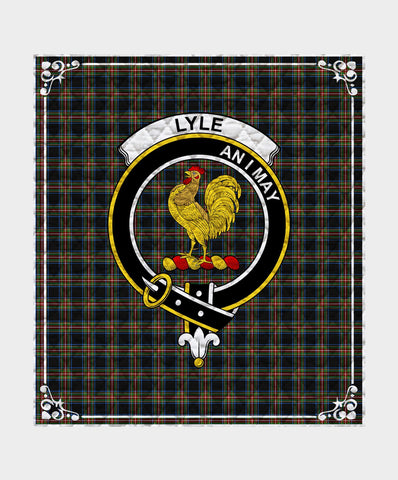 Image of Lyle Clan Badge Tartan Blanket