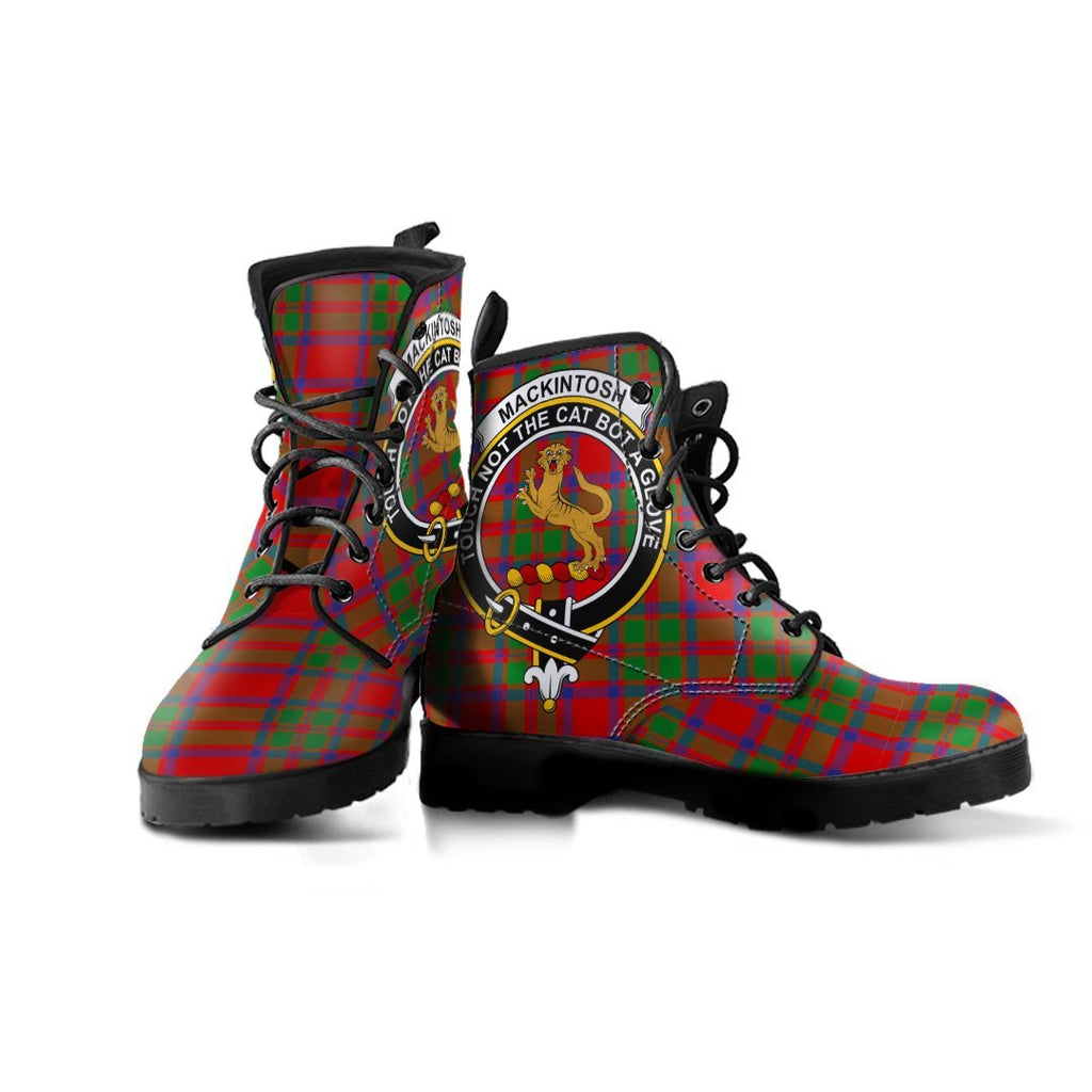 Mackintosh Clan Badge Tartan Leather Boots