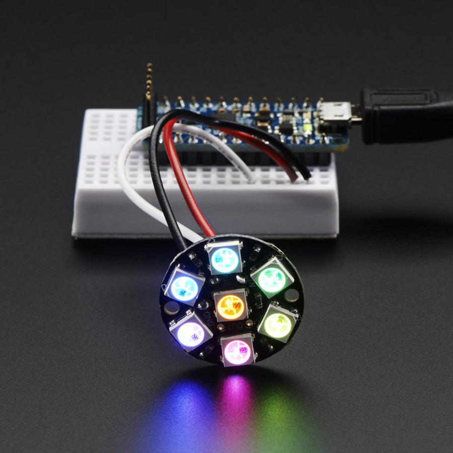 Adafruit Neopixel Jewel 7 X Ws2812 5050 Rgb Led With Integrated Drivers 