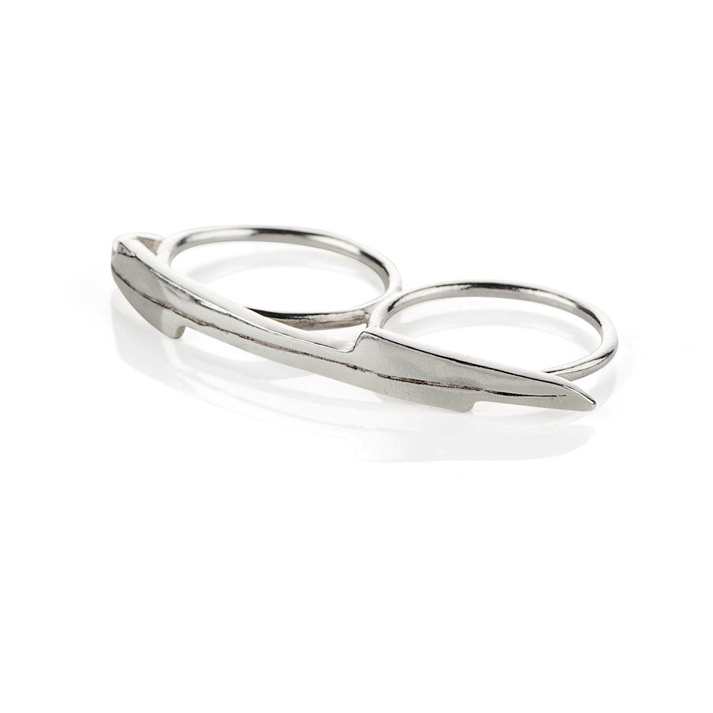 Double finger razor ring