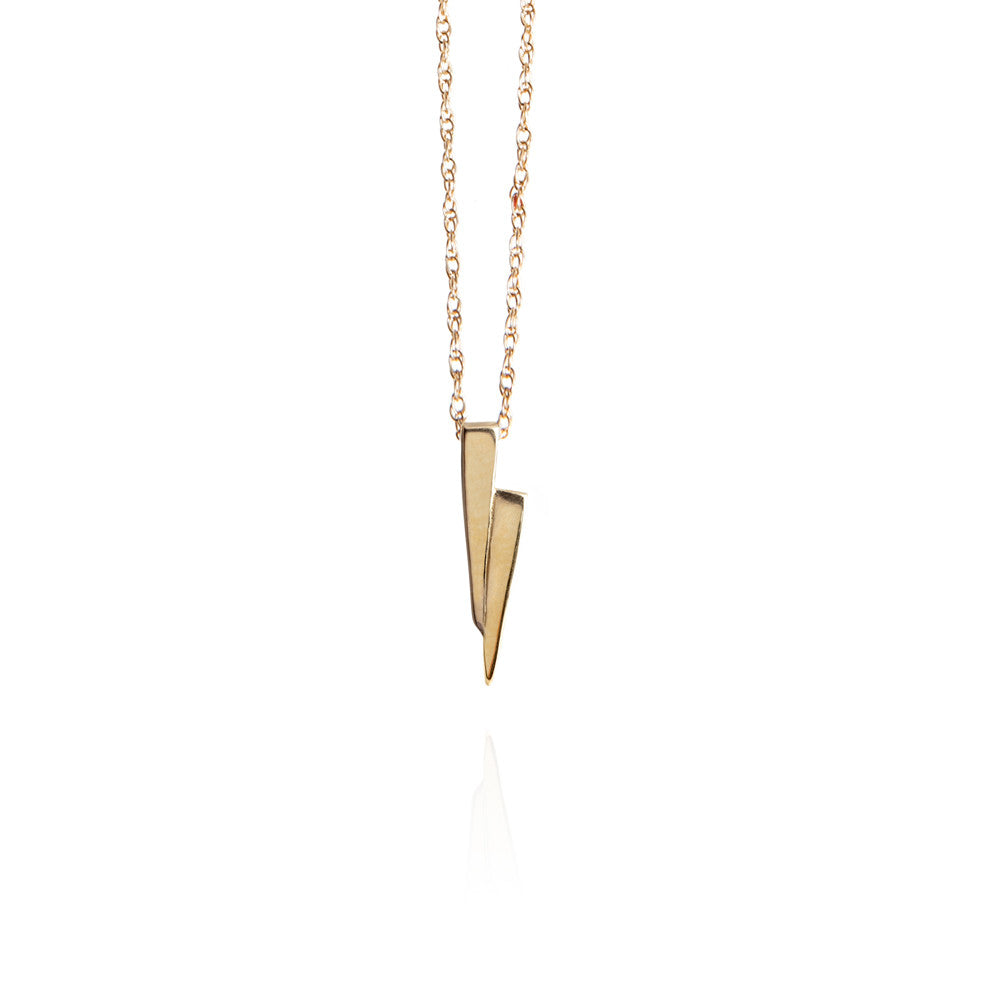 Gold on gold razor necklace