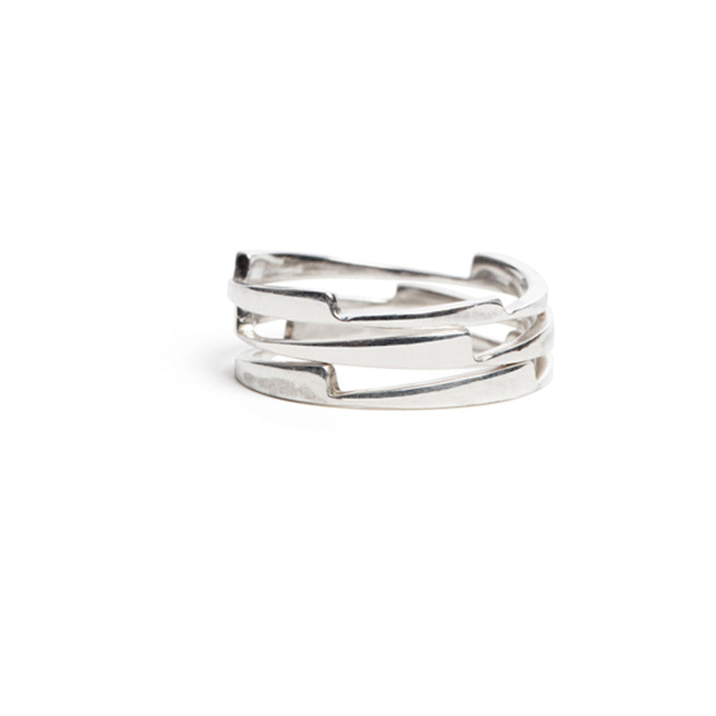 Silver razor stack rings – t.kahres jewelry