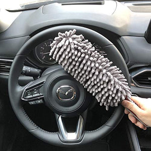 Interior Car Detail Duster Free Microfiber Towel 360 Microfiber Fingers Lint Free Unbreakable Comfort Handle Car And Home Interior Use