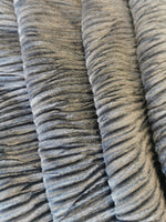 Dusty Blue Pleated Double Fabric With Pattern In The Pleats