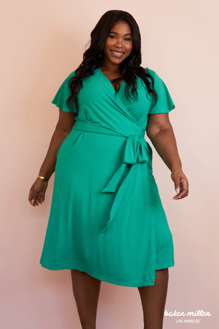 baker miller plus-size wrap dress