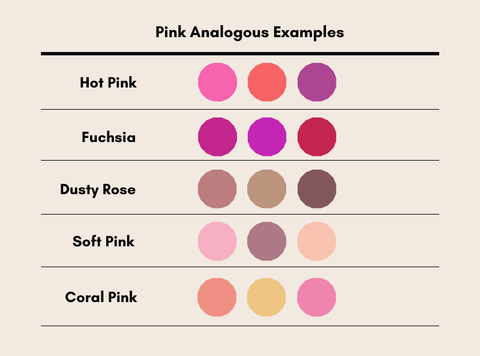pink analogous colors