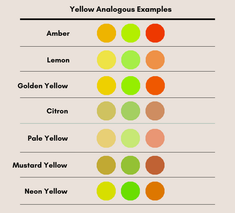 yellow analogous colors