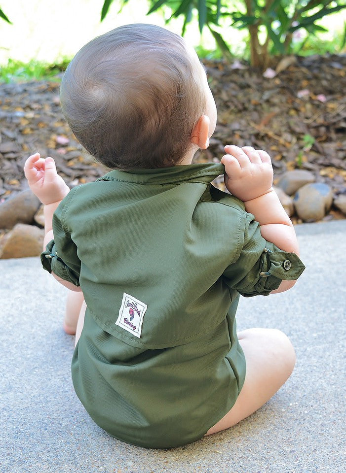 The Original Infant Fishing Shirt Month Army Green