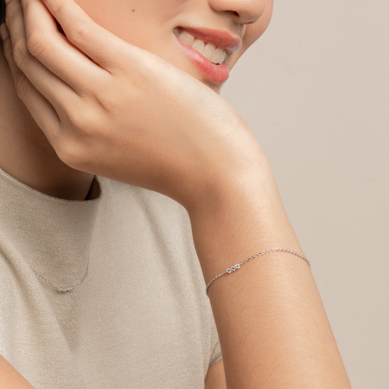 Dainty Gold Tennis Bracelet by Layer the Love