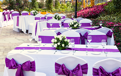 Wedding party tables