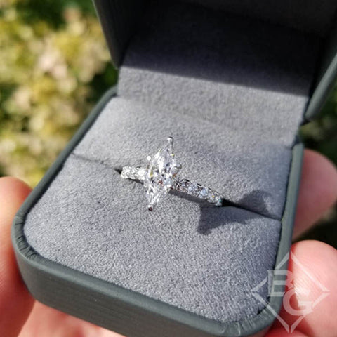 marquise cut moissanite ring