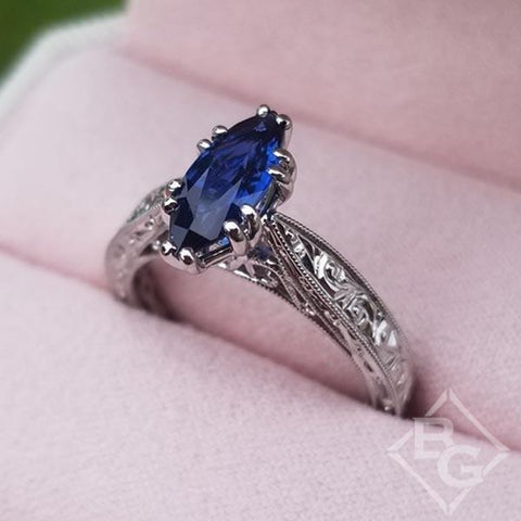 sapphire vintage engagement ring