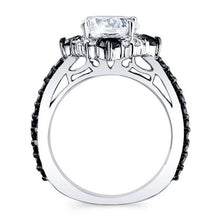 Load image into Gallery viewer, Barkev&#39;s Compass Set Black Diamond Halo Engagement Ring
