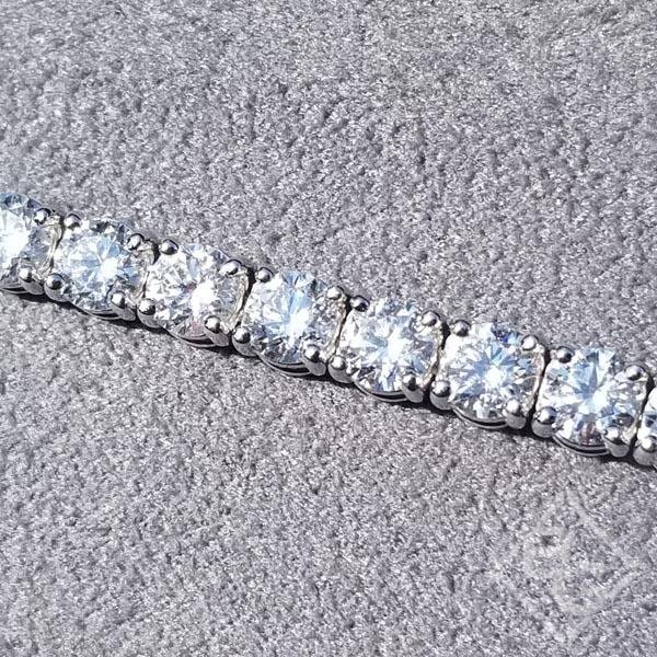 Ben Garelick 11.87 Carat Round Cut Lab-Grown Diamond Tennis Bracelet