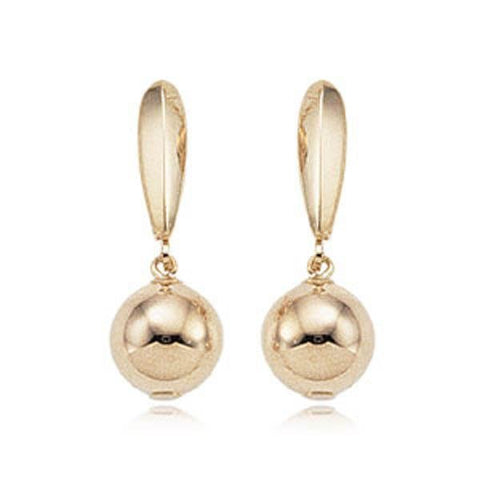 14K Yellow Gold Classic Ball Stud Earrings with Screwbacks (Unisex) 7mm