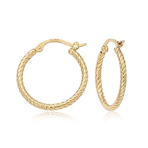 Ben Garelick Gold Twist Tube Hoop Earrings