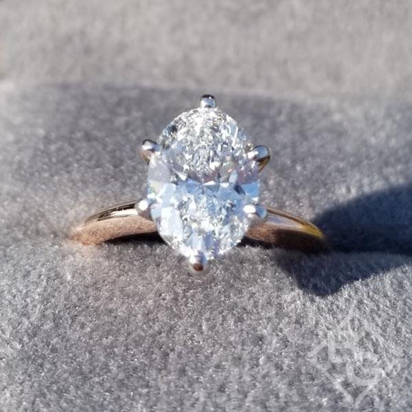 Gabriel's Zaira Engagement Ring with a Large Three Carat Oval Center – Ben  Garelick