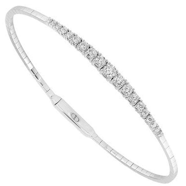 Ben Garelick Round Cut Flexible Tapered Diamond Bangle