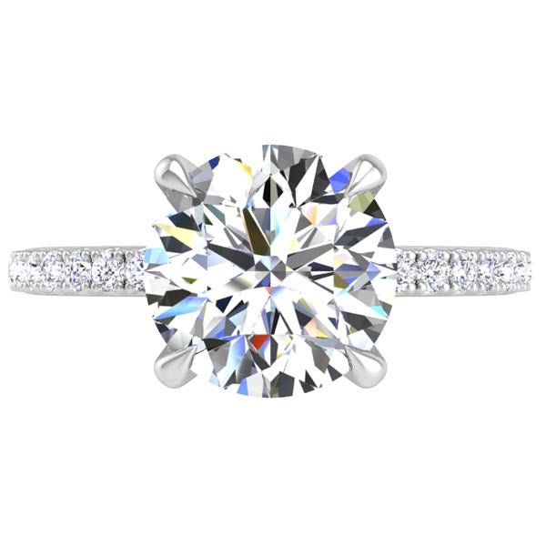 Gabriel's Zaira Engagement Ring with a Large Three Carat Oval Center – Ben  Garelick