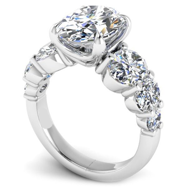 Gabriel's Zaira Engagement Ring with a Large Three Carat Oval Center – Ben  Garelick