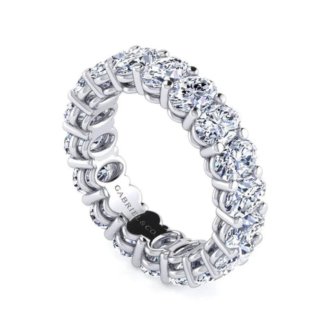 Gabriel Co Renne Oval Cut Diamond Eternity Band