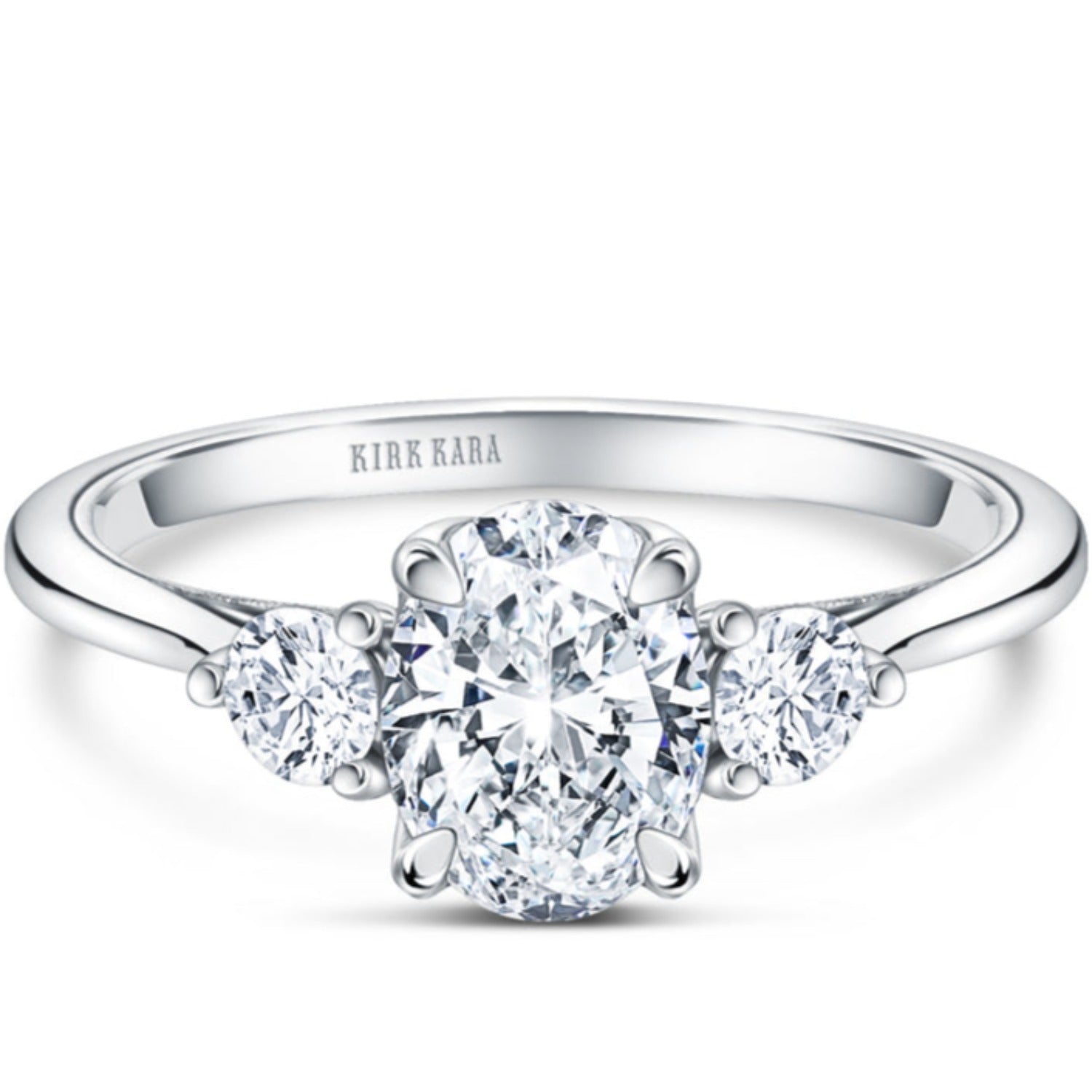 Gabriel's Zaira Engagement Ring with a Large Three Carat Oval Center – Ben  Garelick