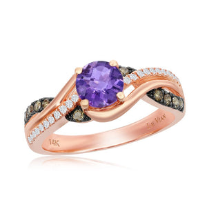 Le Vian Cotton Candy Amethyst & Chocolate Diamond Swirl Ring - WIZD 14 –  Ben Garelick