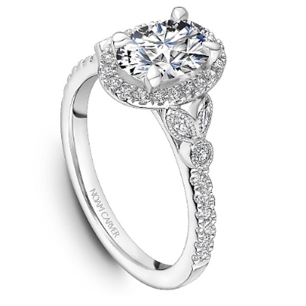 Noam Carver Twist Three-Stone Diamond Engagement Ring Setting in White Gold  – Bremer Jewelry