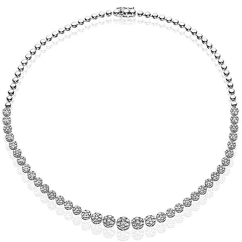 Simon G. 18K White Gold Graduating Pear shaped Diamond Necklace – Ben  Garelick