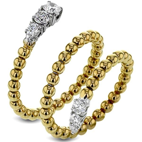 Simon G. Beaded Texture Fashion "Stretch" Diamond Snak