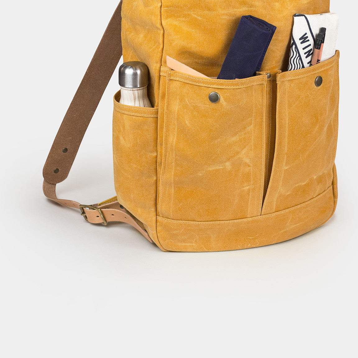 Waxed Canvas Roll Top Backpack