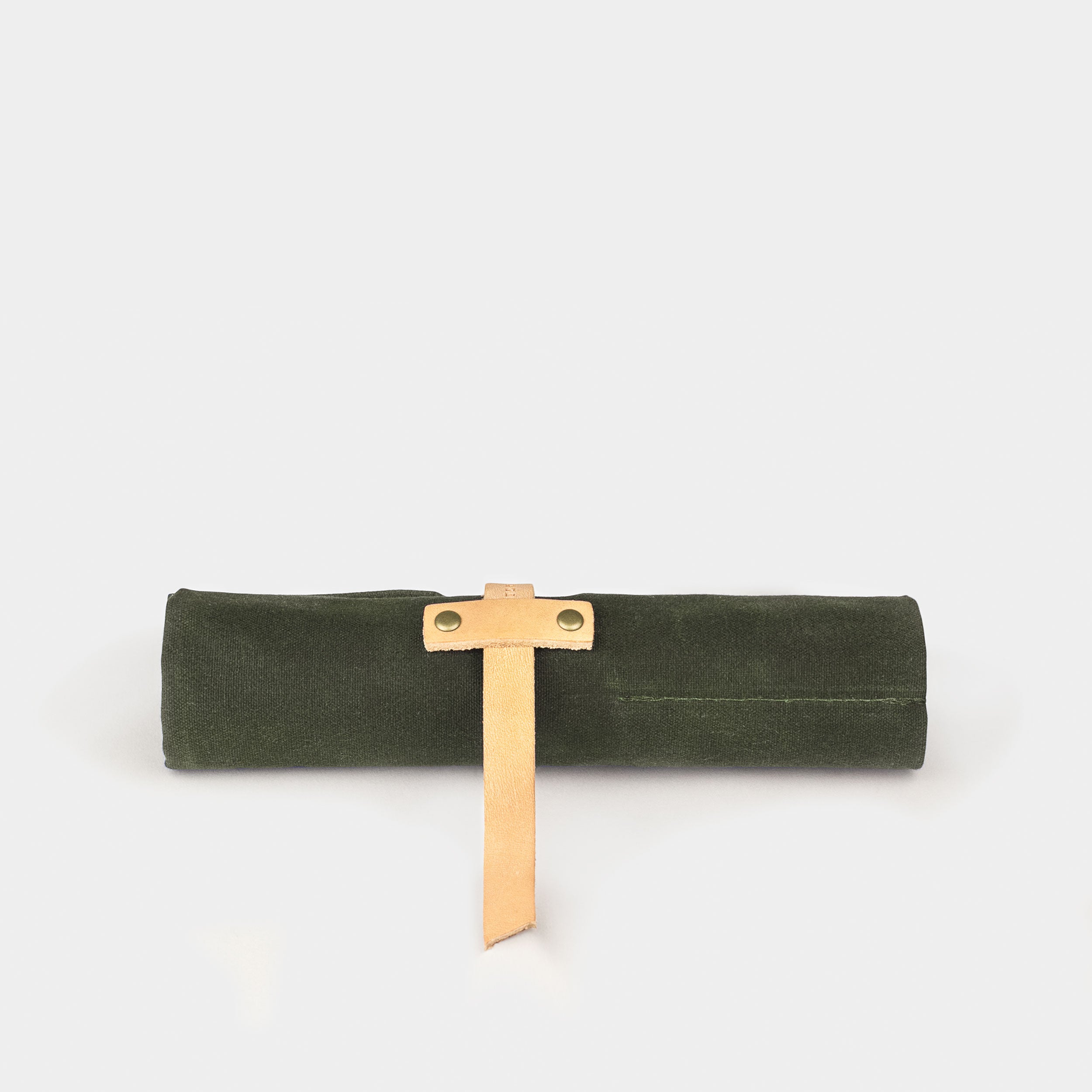 Waxed Canvas Pencil Roll Up – Winter Session