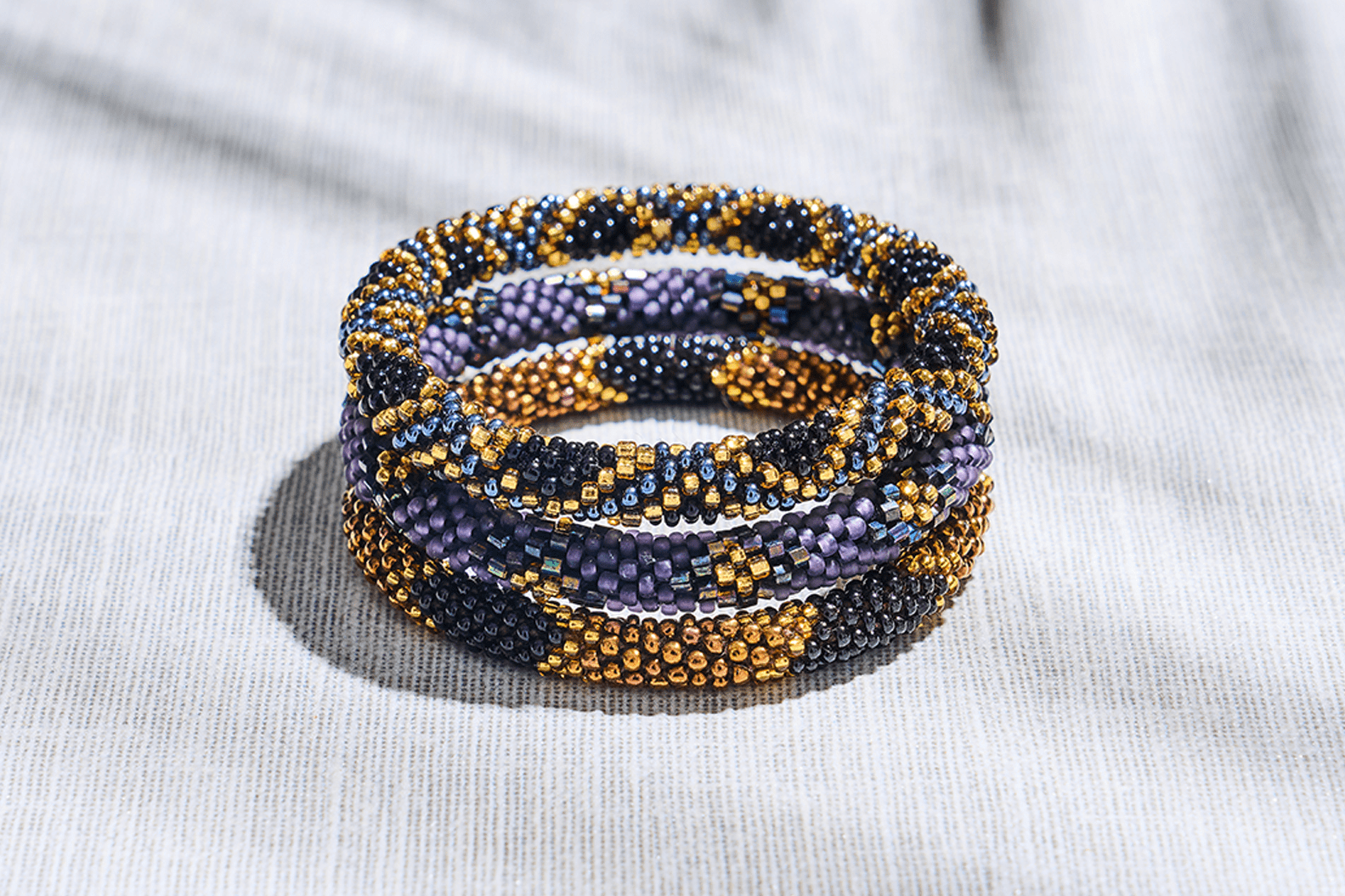 Himalaya Collection Fair Trade Rustic Glass Bead Bracelets