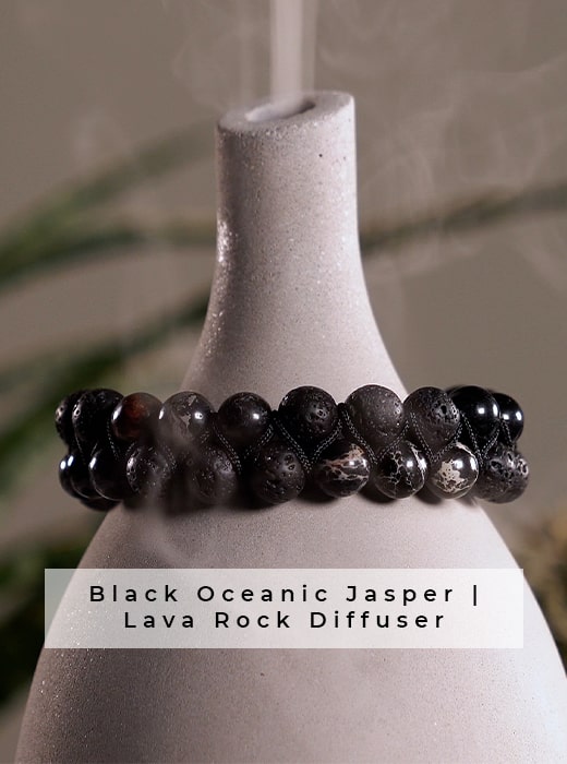 Black Lava Rock Diffuser Bracelet Gift Idea Recommendation for Zen Father's Day
