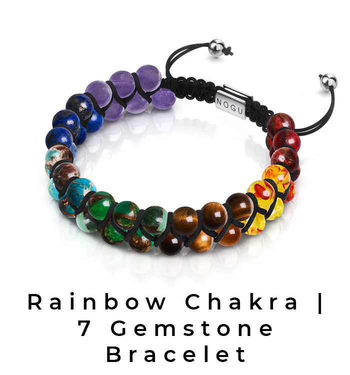 NOGU Rainbow Chakra 7 Gemstone Bracelet
