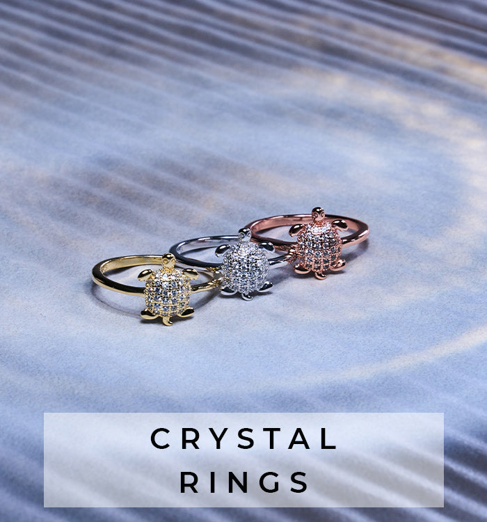 NOGU Dainty Unique Crystal Rings (Rose Gold, Silver, Gold Jewelry)