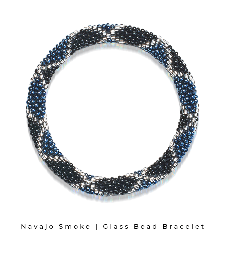 Navajo Smoke Black and Blue Himalaya Glass Bead Collection