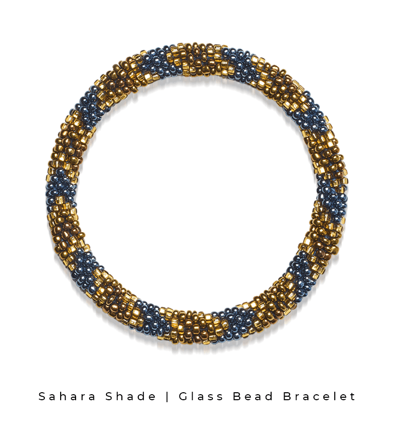 Sahara Shade Himalaya Glass Bead Ancient Bracelet