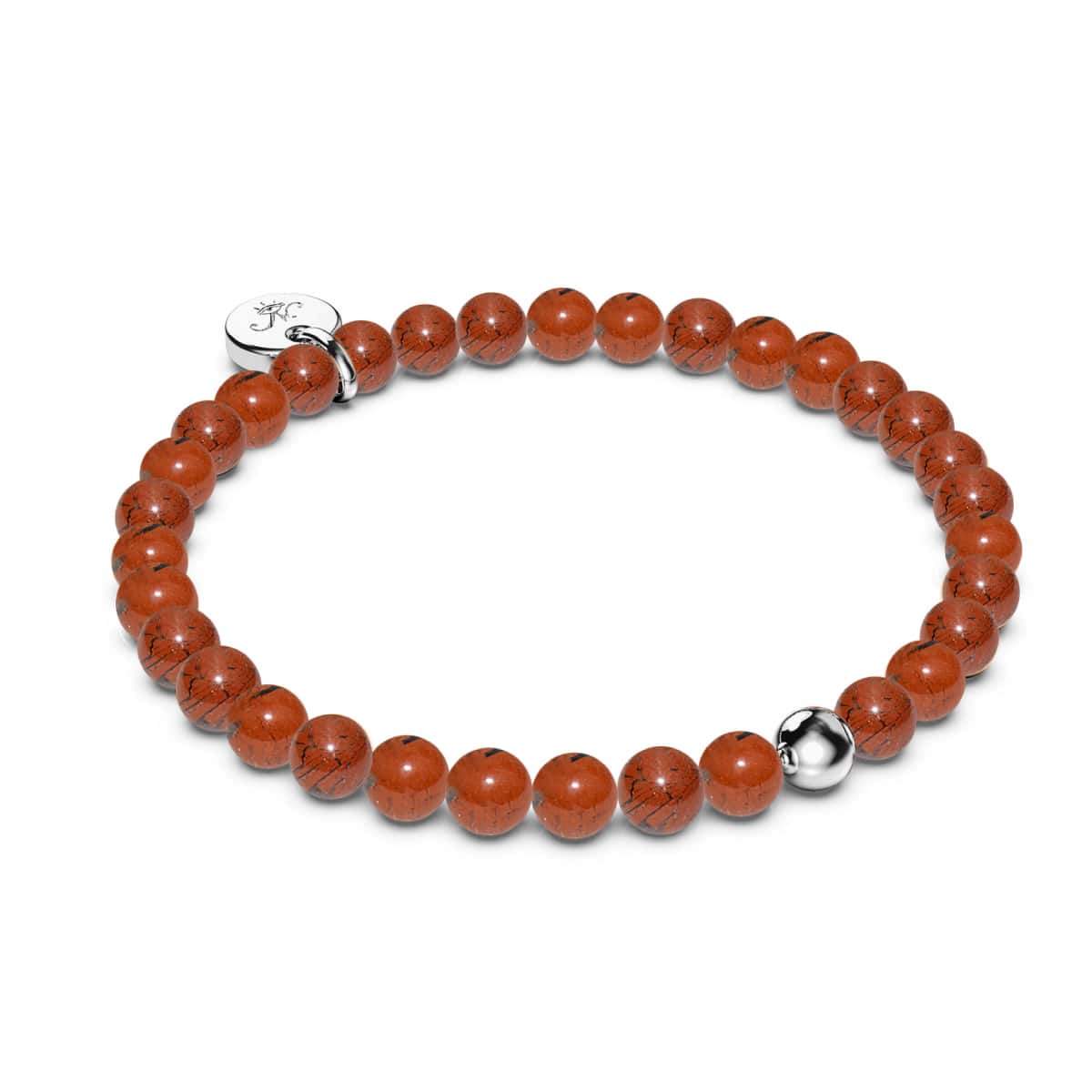 Image of Red Turquoise | White Gold Vermeil | Healing Stone Bead Bracelet