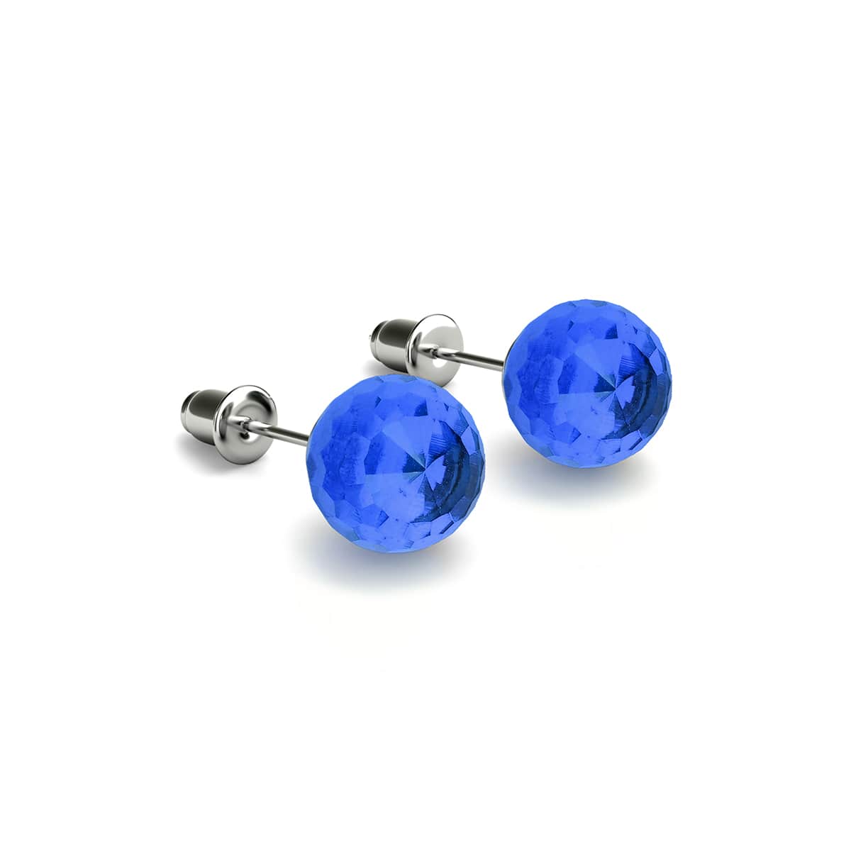 Image of Sapphire | .925 Sterling Silver | Prisma Stud Earrings