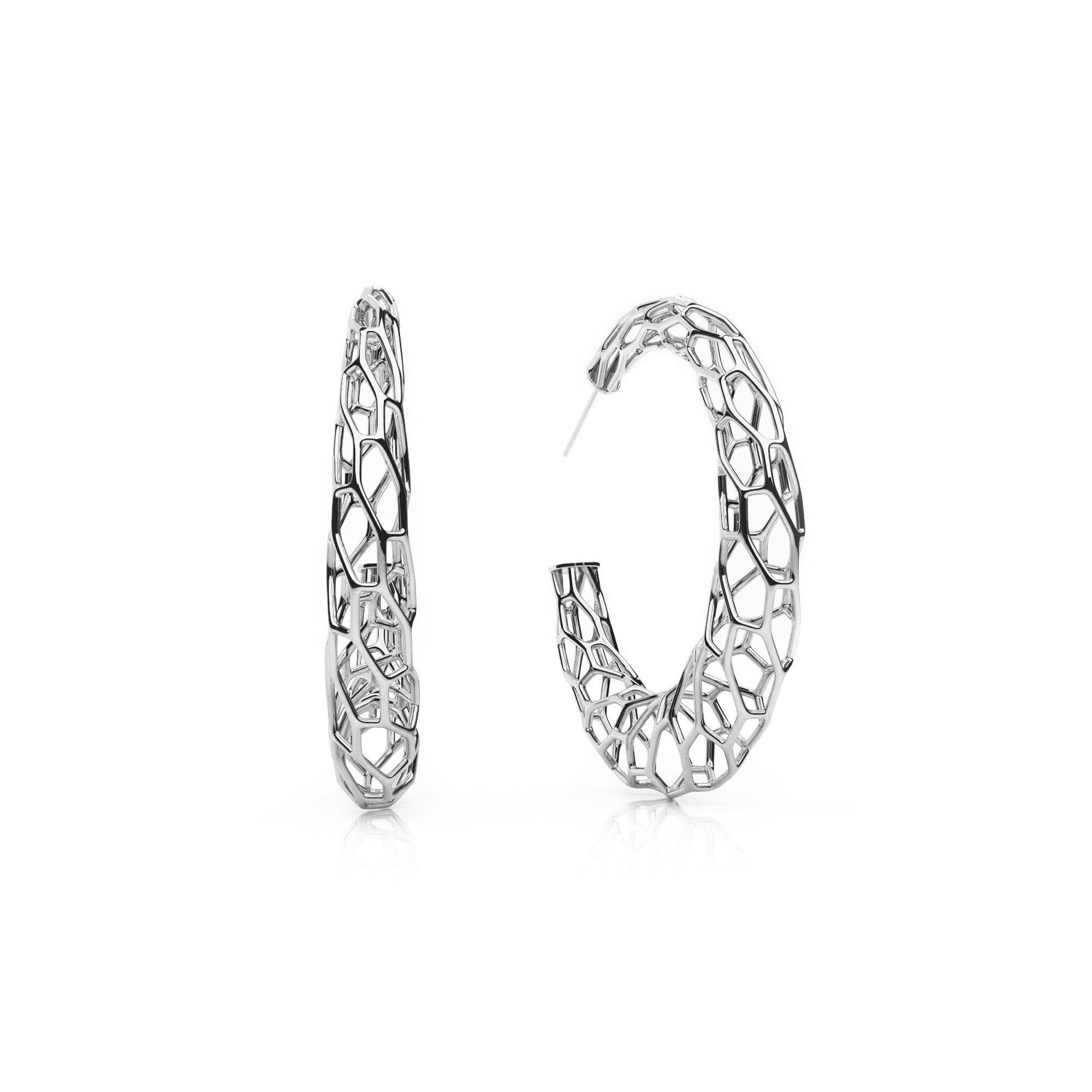 Image of The HIVE Earrings | Halo | Platinum Sterling