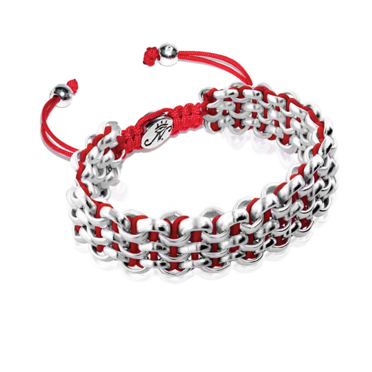 Image of Silver Kismet Links Bracelet | Crimson Rose