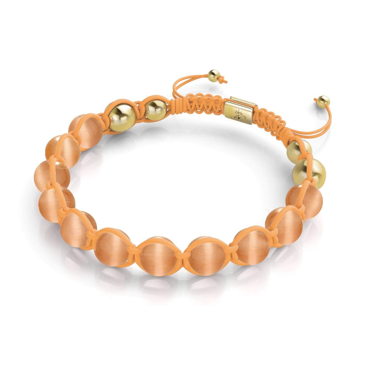 Image of Pumpkin | Gold | Cheshire Glass Charmballa Bracelet