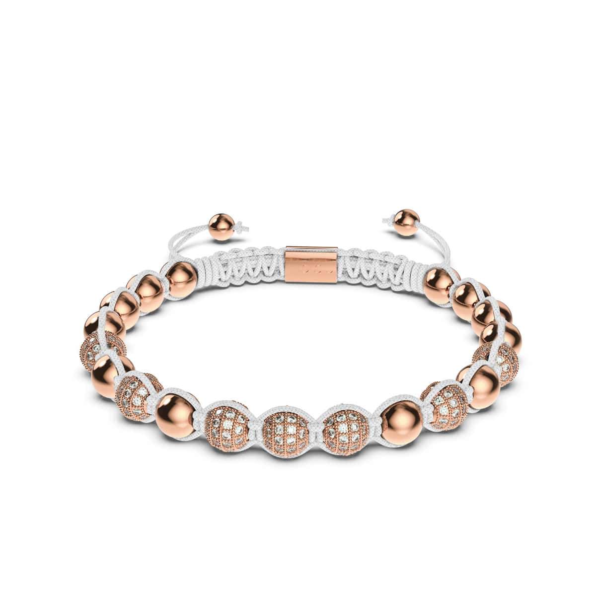 18k Rose Gold | Crystal Pavé Kikiballa Bracelet | White – NOGU.studio