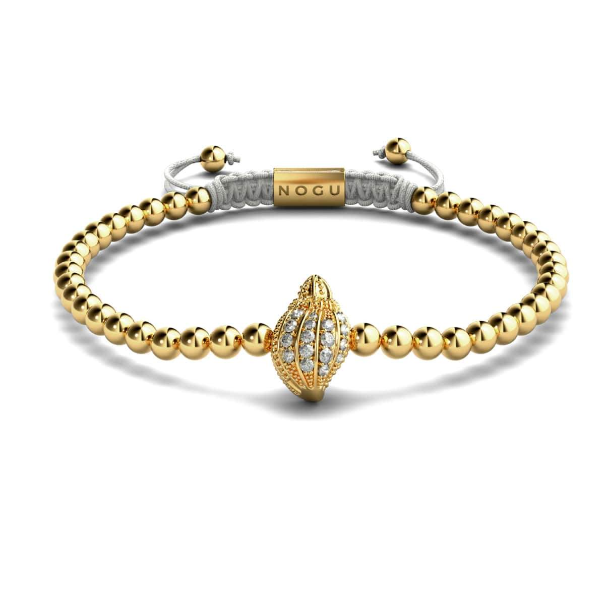 Image of Isla | 18k Gold | Crystal Conch Shell Macrame Charmballa Bracelet