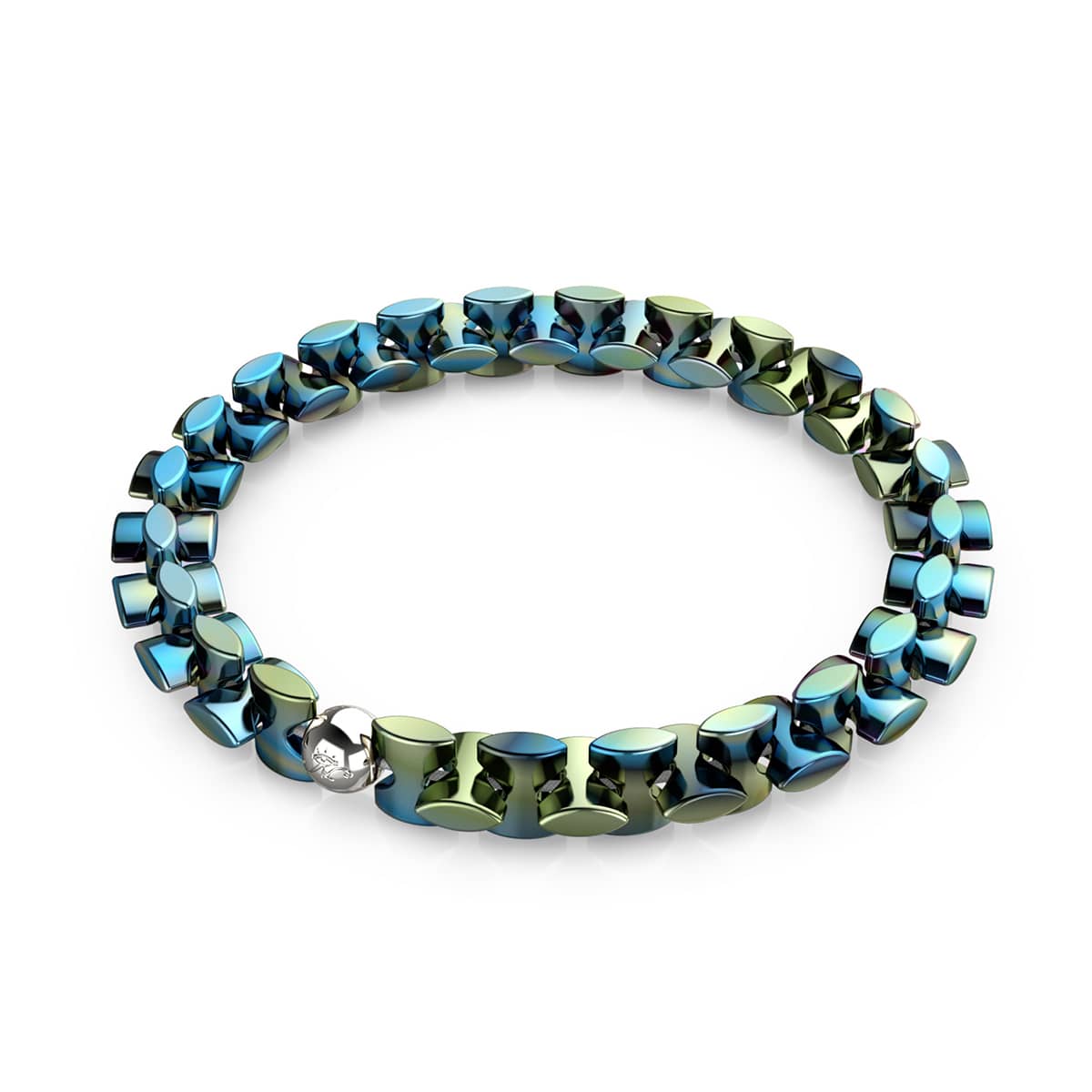 Image of Blue Emerald | Monroe Links | Hourglass Bracelet