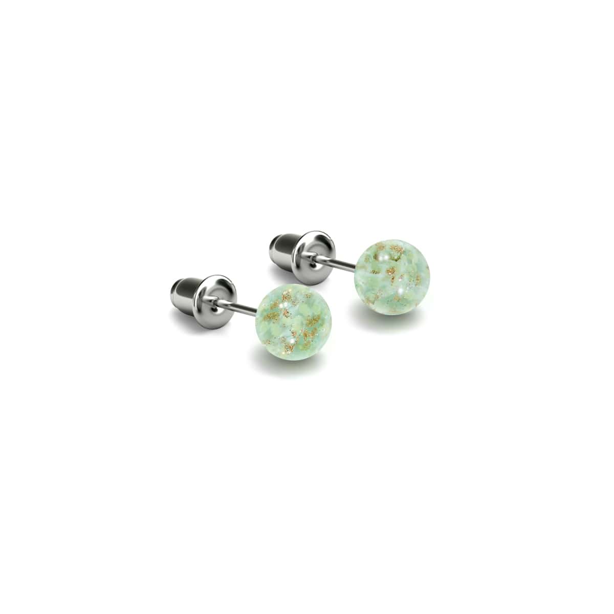 Image of Evergreen | .925 Sterling Silver | Mini Firefly Glass Stud Earrings