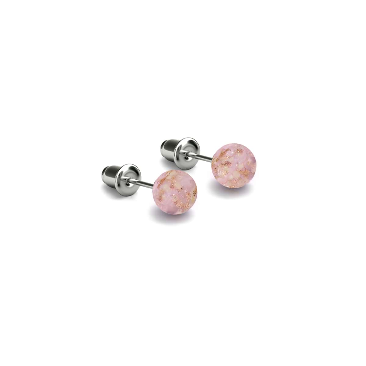 Image of Rosewater | .925 Sterling Silver | Mini Firefly Glass Stud Earrings