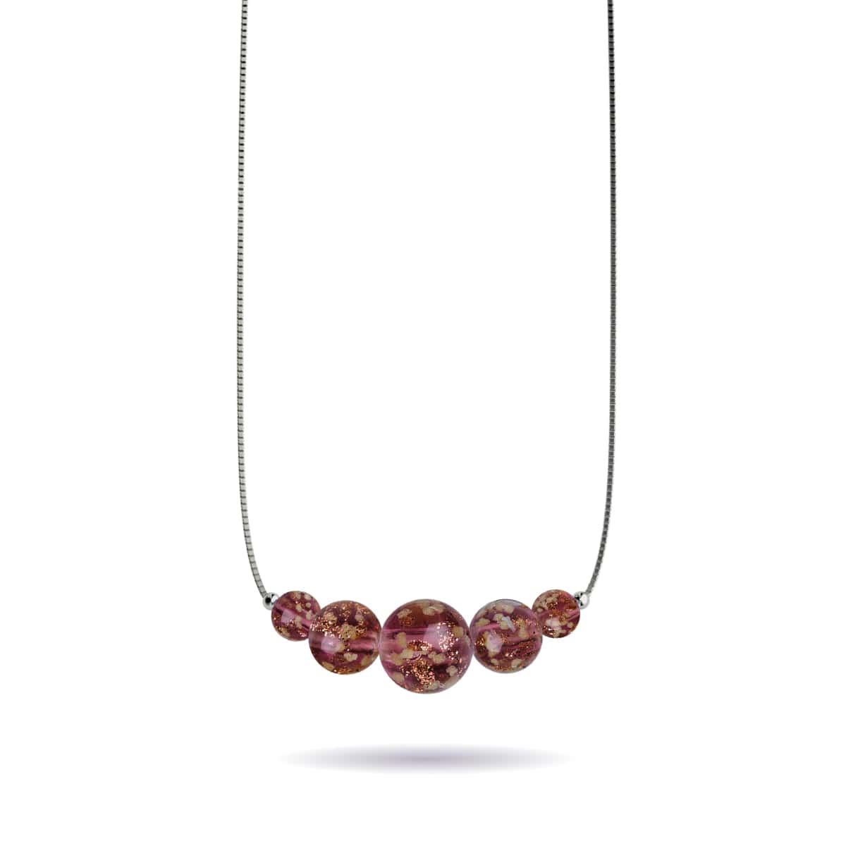 Image of <h1>#12</h1>Merlot | .925 Sterling Silver | Firefly Glass Infinity Clasp Necklace