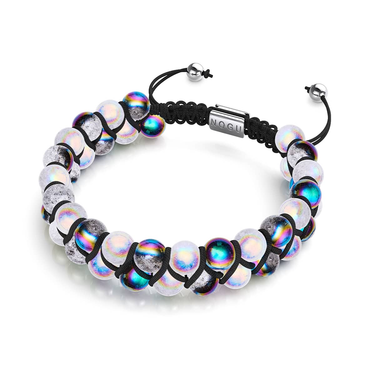 Image of Unicorn Chrome x Marshmallow | Glitter Glass Double Bracelet